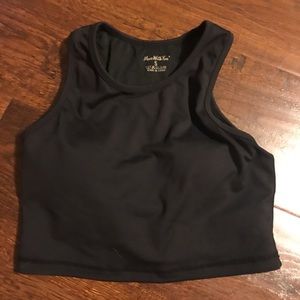 Black midi sports bra